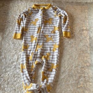 Disney Yellow Lion Striped Kids Footie